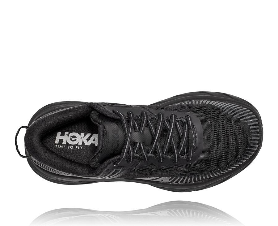 Running Shoes Womens - Hoka One One Bondi 7 - Black - NHSIGUW-18